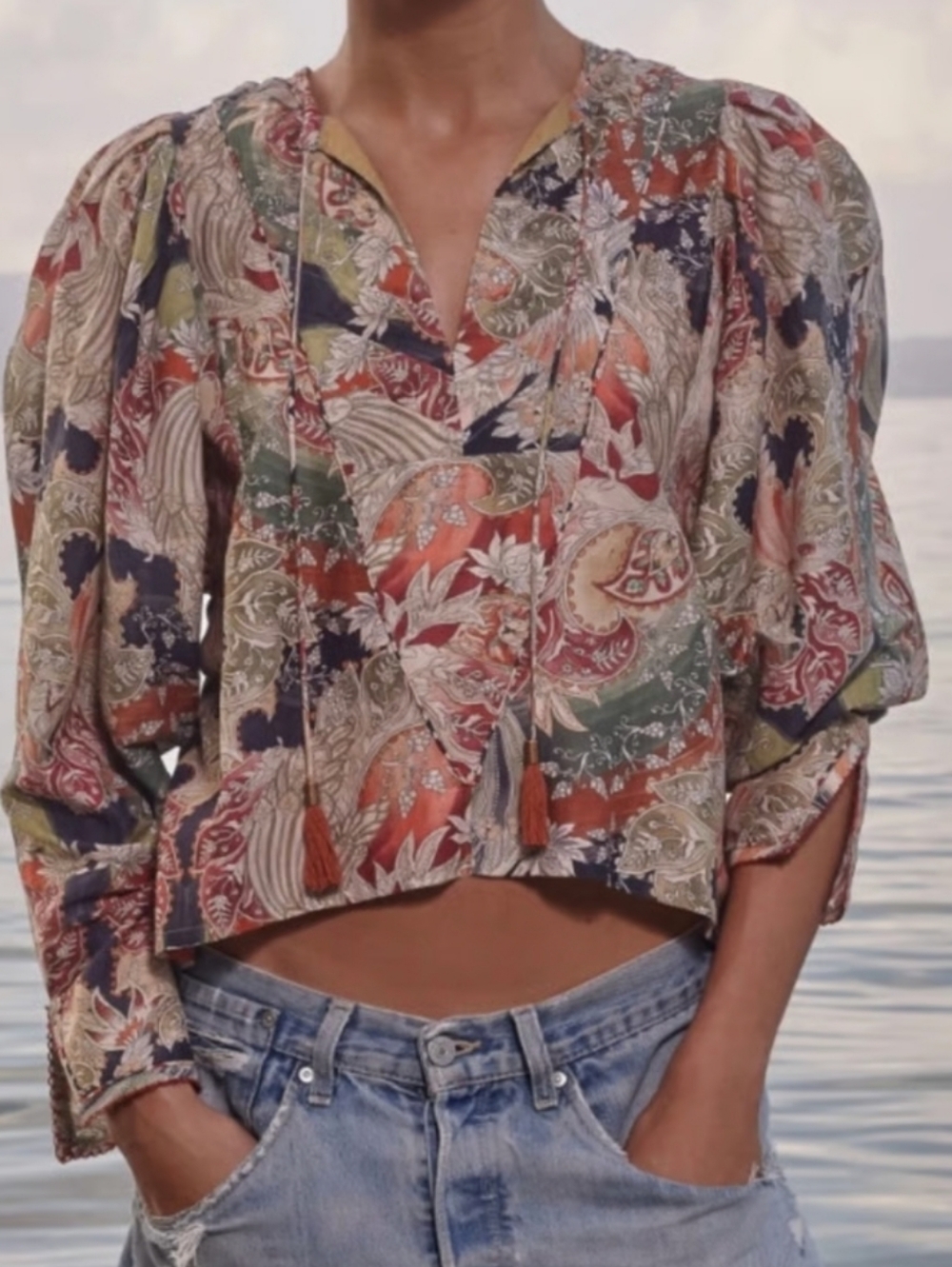 Chufy Long-sleeve Cropped Blouse